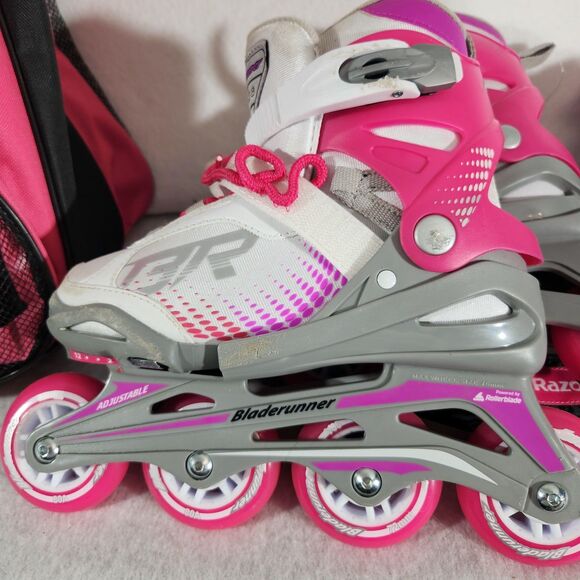 Bladerunner Phoenix Girls Adjustable Inline Rollerblade Size 12J / 2Y Bag/Pads - Picture 7 of 16